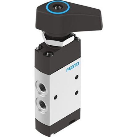 Festo Manual Pneumatic Relay Pneumatic Manual Control Valve VHEF Series, G 1/8, 1/8in, VHEF-E-P53E-M-G18 [VHEF-E-P53E-M-G18]; 351-750