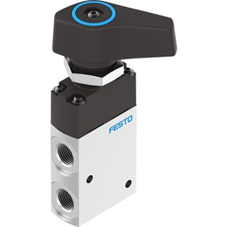 Festo Manual Pneumatic Relay Pneumatic Manual Control Valve VHEF Series, G 1/4, 4-Janin, VHEF-ET-M32-M-G14 [VHEF-ET-M32-M-G14]; 351-751