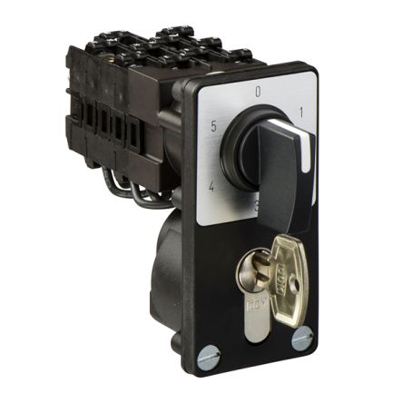 Schneider Electric, 2P 5 Position 60° Multi Step Cam Switch, 690V (Volts), 5.6A, Rotary Actuator [K1K015NZ4]; 354-295