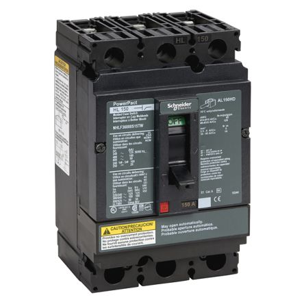Schneider Electric, PowerPact MCCB 3P 150A, Breaking Capacity 25 kA, Fixed Mount [NHLF36000S15TW]; 354-319