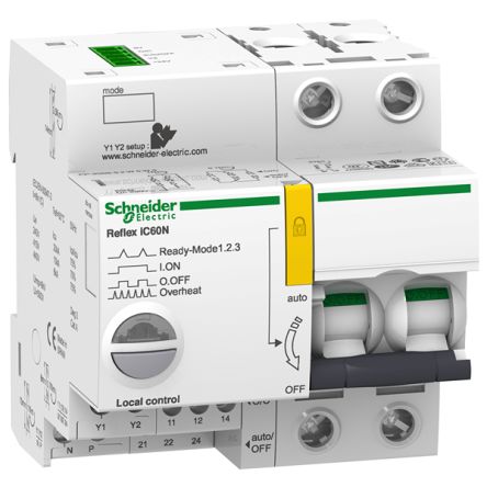 Schneider Electric Acti9 Acti9 Reflex MCB, 2P, 25A Curve B, 230V AC, 48V DC, 10 kA Breaking Capacity [A9C61225]; 354-358