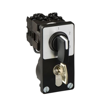 Schneider Electric, 2P 3 Position 60° Multi Step Cam Switch, 690V (Volts), 5.6A, Rotary Actuator [K1F013NZ4]; 354-463