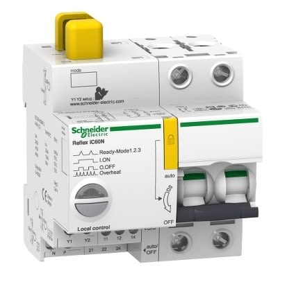 Schneider Electric Acti9 Acti9 Reflex MCB, 2P, 40A Curve B, 230V AC, 48V DC, 10 kA Breaking Capacity [A9C61240]; 354-488
