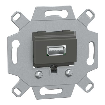 Schneider Electric, Flush Mount, Socket- Single Port Type USB A 2.0 IP20 USB Socket [MTN4581-0000]; 357-089