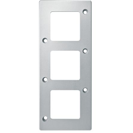 Schneider Electric Silver 3 Gang Light Switch Cover [MTN480360]; 357-093