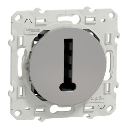 SAT, TV Aluminum Color Female Socket, Flush Mount [S530496]; 357-254