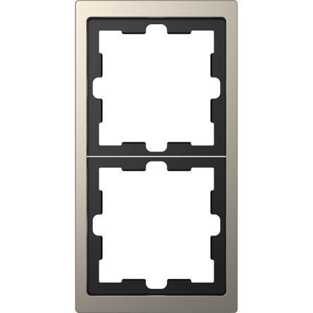 Schneider Electric Nickel 2 Gang Light Switch Cover [MTN4020-6550]; 357-317