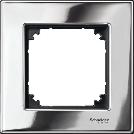 Schneider Electric Chrome 1 Gang Light Switch Cover [MTN403139]; 357-320