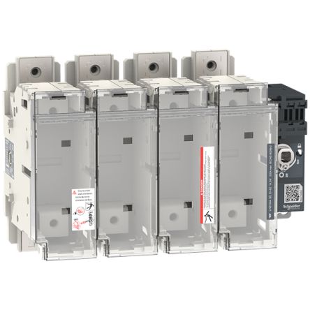 Schneider Electric Fuse Switch Disconnector, 4 Pole, 200A Max Current, 200A Fuse Current [LV481644]; 357-342