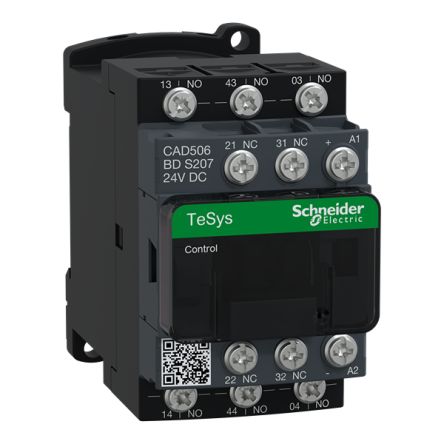 Schneider Electric TeSys TeSyS CA Contactor, 24 V Coil, 5-Pole, 10 A, 5.4 W, 5NO, 690 V [CAD506BDS207]; 357-418