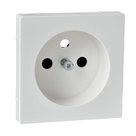 Schneider Electric System M White 1 Gang Plug Socket, 2 Poles, French 2P [MTN2530-0319]; 357-475