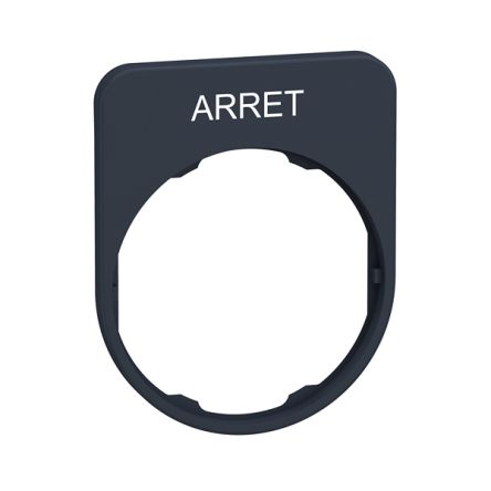Schneider Electric Marking Accessory for Use with Pushbuttons, Arret [ZBYFP2104]; 357-556