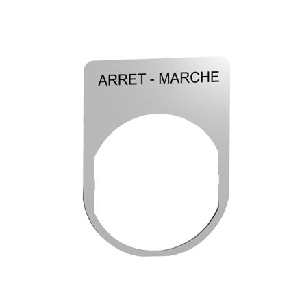 Schneider Electric Marking Accessory for Use with Pushbuttons, Arret-Marche [ZBYM2166]; 357-607