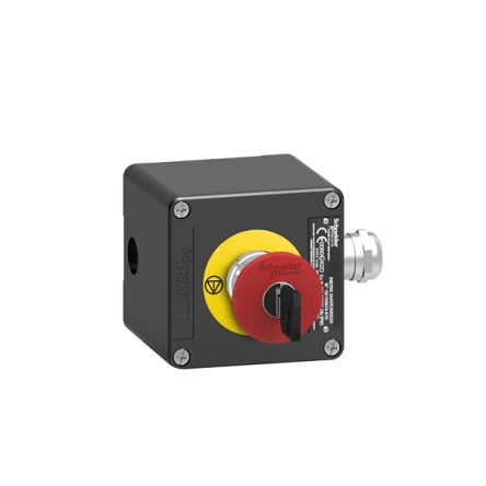 Schneider Electric Harmony Series Rotary Emergency Stop Push Button, 40mm Cutout, 1NC + 1NC, IP65 [XAWF188EX]; 357-647