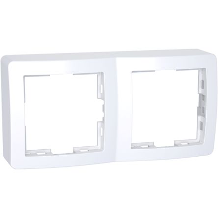 Schneider Electric White 2 Gang Light Switch Cover [ALB61442P]; 357-679