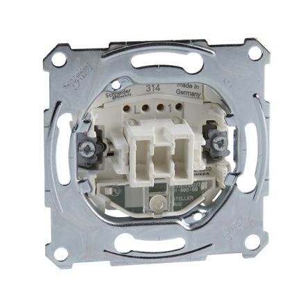 Schneider Electric Silver Push Button Light Switch, 2 Way, D-Life [MTN3106-0000]; 357-691