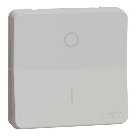 Schneider Electric White Push Button Light Switch, 1 Way, Mureva Styl [MUR39033]; 357-728