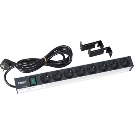 Schneider Electric 8 Socket Type E - French Socket, 230 V ac [VDI6658]; 357-850