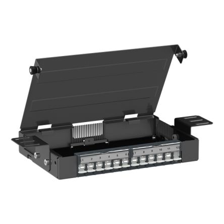 Schneider Electric Actassi Series Male Ethernet Connector, Cable, Cat5e, Cat6, Cat6a, STP, UTP Shield Straight 12 Port [VDIM61212B]; 357-865