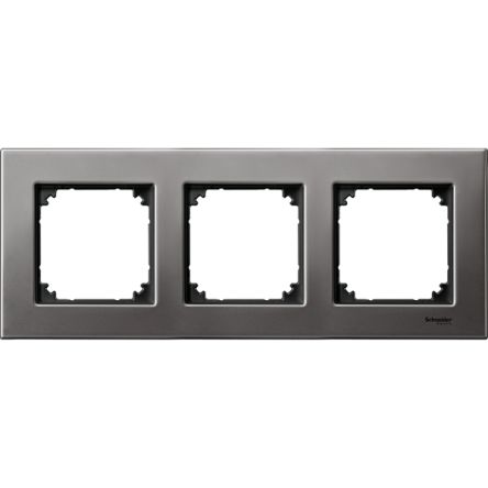 Schneider Electric Grey 3 Gang Light Switch Cover [MTN403314]; 357-922