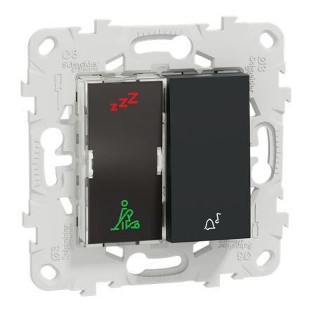 Schneider Electric White Push Button Light Switch, Unica [NU577754]; 358-018