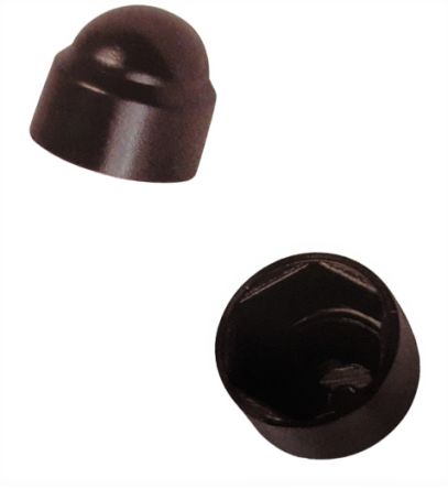 Guitel Hervieu, Black PP Hex Nut, M12 [701190]; 358-134
