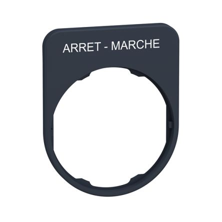 Schneider Electric Marking Accessory for Use with Pushbuttons, Arret-Marche [ZBYFP2166]; 358-281