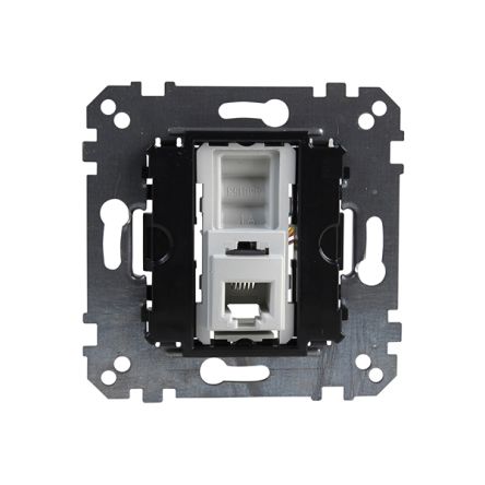Schneider Electric Black Telephone Socket 6-way [MTN463500]; 358-326
