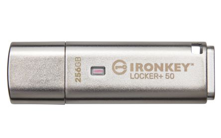 Kingston IronKey Locker Plus 50 256 GB USB 3.2 USB Flash Drive [IKLP50/256GB]; 358-515