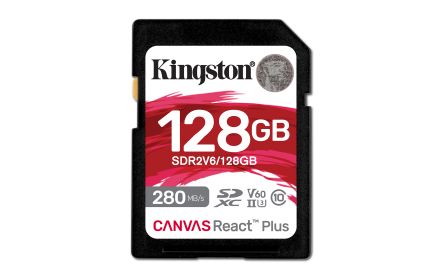 Kingston 128 GB SDXC SD Card, Class 10, U3, UHS-II, V60 [SDR2V6/128GB]; 358-601