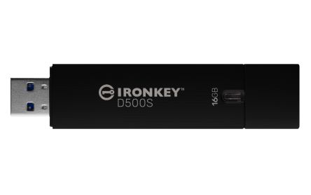 Kingston IronKey D500S 16 GB USB 3.2 USB Flash Drive [IKD500S/16GB]; 358-619