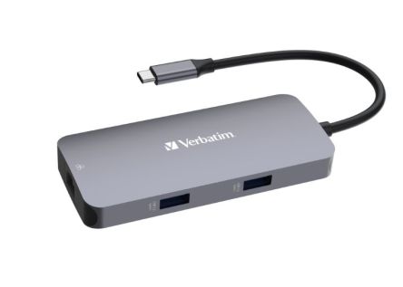 Verbatim 3 Port USB 3.2 USB A, USB C  Hub, USB Bus Powered, 112 x 49 x 15.5mm [32150]; 358-909