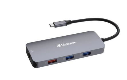 Verbatim 5 Port USB 3.2 USB A, USB C  Hub, USB Bus Powered, 121 x 49 x 15.5mm [32152]; 358-912