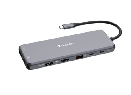 Verbatim 8 Port USB 3.2 USB A, USB C  Hub, USB Bus Powered, 160.2 x 55.4 x 15mm [32153]; 358-913