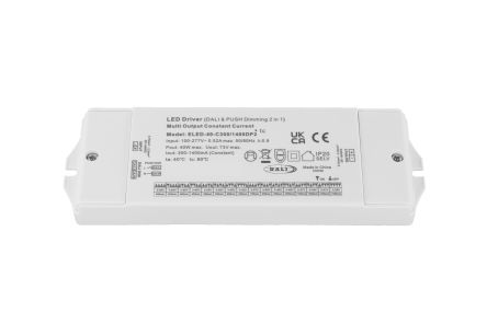 RS PRO Dimmable LED Driver, 3 → 42V Output, 40W Output, 1400mA Output, Constant Current Dimmable [0]; 360-657