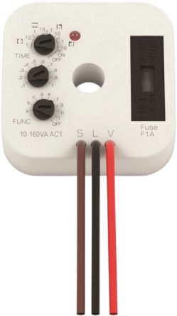 RS PRO Timer Relay, 230V ac, 1-Contact, 0.1 s → 10days, Triac [0]; 360-681
