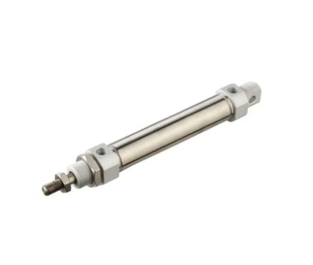 RS PRO Pneumatic Piston Rod Cylinder - 10mm Bore, 25mm Stroke, Double Acting [0]; 360-718