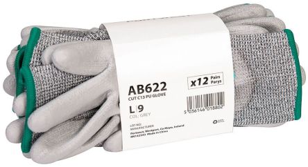 Portwest Hand Protection Grey Elastane, Glass Fibre, HPPE, Polyester Cut Resistant Work Gloves, Size XXL, Polyurethane [AB622G7RXXL]; 361-511