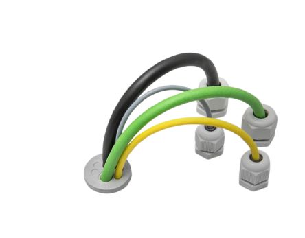 Icotek KEL Series Grey Elastomer Cable Gland, M50 Thread, 11.2mm max., IP65 [KEL-DP 50/12]; 361-802