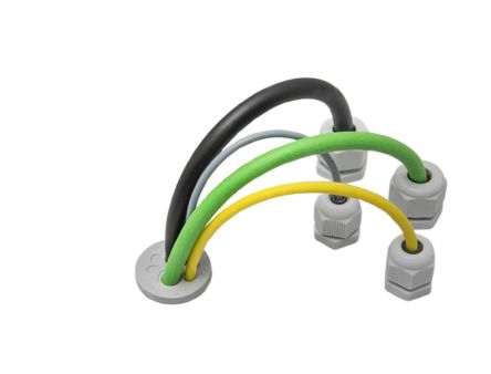 Icotek KEL Series Grey Elastomer Cable Gland Kit, 9.4mm max., IP54 [KEL-DP 25/6]; 361-811