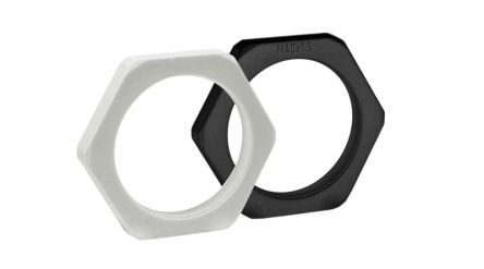Icotek Grey Self-extinguishing, UL94V0(3mm) Polyamide Cable Gland Locknut, M32 x 1.5 Thread [KGM 32]; 361-820