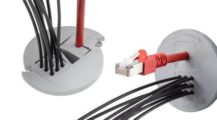 Icotek KEL Series Grey Elastomer Cable Gland Kit, 15mm max. [KEL-QTA 32 B]; 361-824