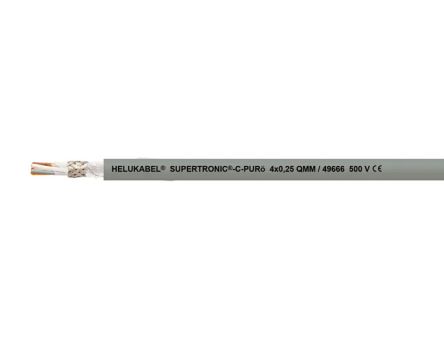 Helukabel SUPERTRONIC-C Control Cable, 12 Cores, 0.25 mm², Grey, 14 AWG [49670]; 362-033