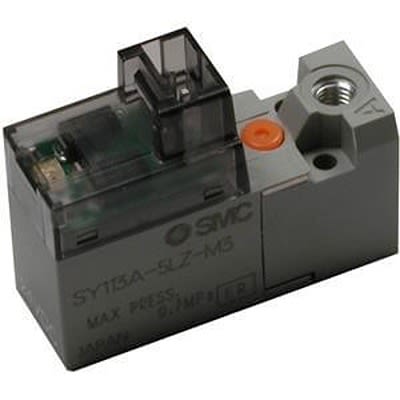 SMC 3 Port Direct Operated Solenoid Valve Solenoid Valve - Solenoid Metric M3 SY100 Series 24V dc [SY113A-5LOU-PM3-Q]; 362-208