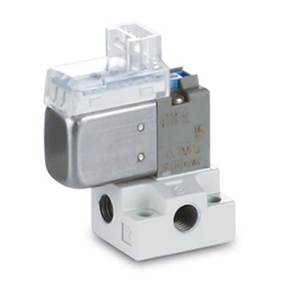 SMC 3 Port Solenoid Valve Solenoid Valve - Solenoid V100 Series 12V dc [V114-6LOU]; 362-273