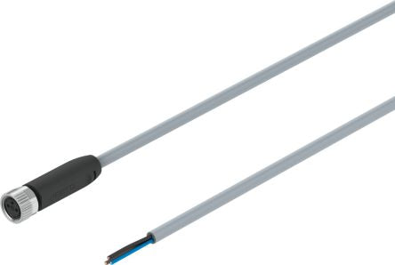 Festo Straight Female 3 way M8 to Straight 3 way Actuator/Sensor Cable, 5m [NEBA-M8G3-U-5-N-LE3]; 362-491