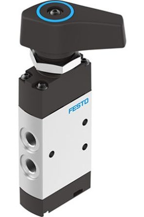 Festo Manual Valve Function Pneumatic Manual Control Valve VHEF Series, G 1/4, 1/4in, VHEF-E-B52-G18 [VHEF-E-B52-G18]; 362-506