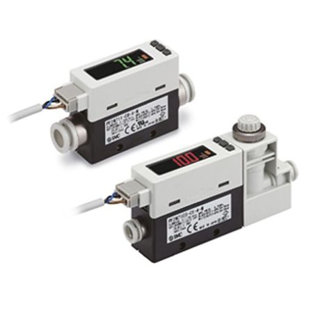 SMC PF2M7 Series Display Device Flow Sensor, 1 Min, 100 Max [PF2M721-C8-F]; 362-600