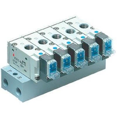 SMC SYJ700 series 2 station G 1/4 Manifold Base, SS3YJ7-21-02-00F-Q [SS3YJ7-21-02-00F-Q]; 362-841