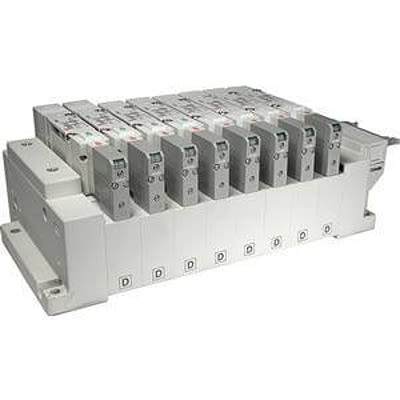 SMC SV2000 series 8 station One-Touch Fitting 6 mm D-Sub Manifold, SS5V2-10FD1-08D-C6 [SS5V2-10FD1-08D-C6]; 362-864